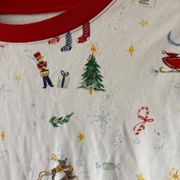 Kids Lake Christmas Pajama Set Size 10 Nutcracker Reindeer Print Long Sleeve - Picture 16 of 16